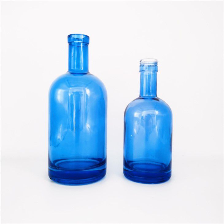 bouteilles de vin bleu cobalt en gros spiritueux bouteilles d'alcool