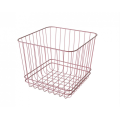 Easy-to-clean bathroom metal storage basket