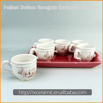 Wholesale Low Price Top Quality New Style white ceramic teapot modern flower
