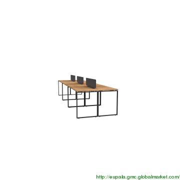 Margerate series two seats melamine workstation with steel feet