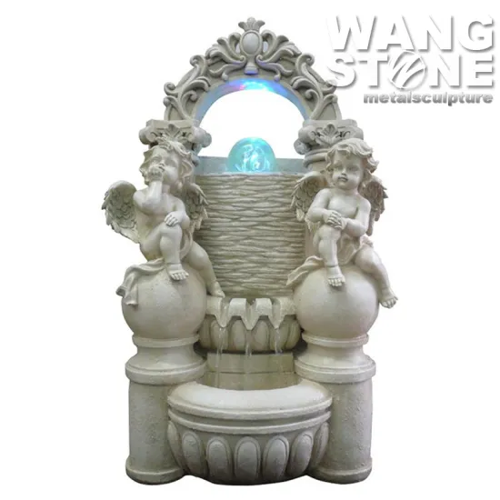 Marble Stone Floating Ball Angel Water Fountain Indoor