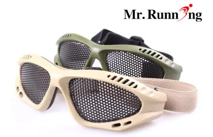 Plastic Military Gray Nylon Frame Goggle , Combat Shooting Glasses