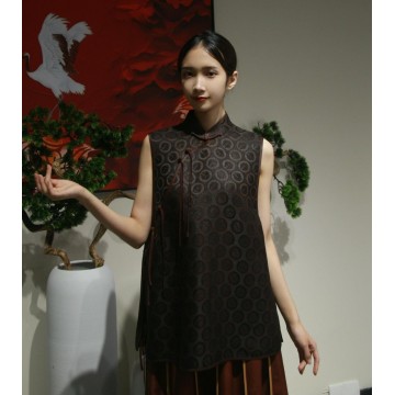 Heritage Xiangyun Sha Marrón Blusa sin mangas