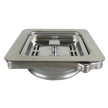 Factory Direct Square Kitchen Sink Drain Strainer with Garbage Disposal Stopper