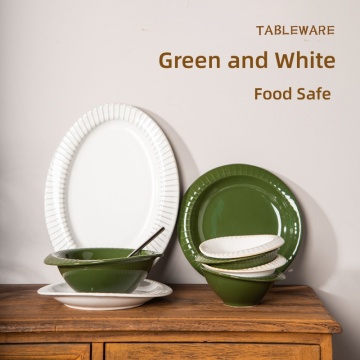 Hot selling European American ceramic tableware 12/16/18 pcs stoneware ceramic dinner set Porcelain dinnerware sets