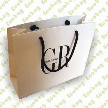 Paper Shopping Bag, Made of Ivory Board with Weight of 200gsm, Suitable for Promotional Purposes