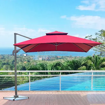 Big Red Outdoor Restaurant Folding Umbrella - Green Waterproof Beach Umbrella A1002