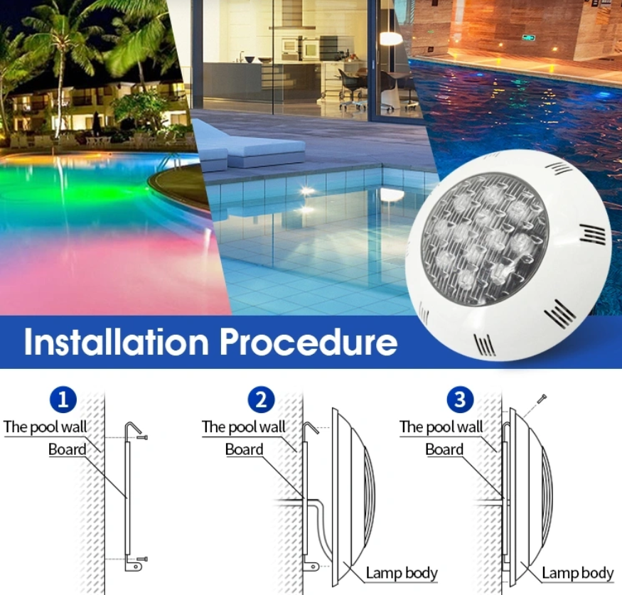 LED de natation imperméable IP68 Piscine Lights sous-marin lampe