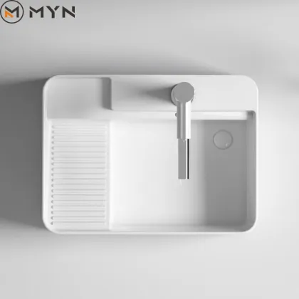 Ceramic Square Countertop Basin Sink