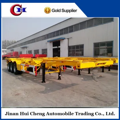 Factory sale 3 axle 40ft skeleton container trailer with FUWA axle