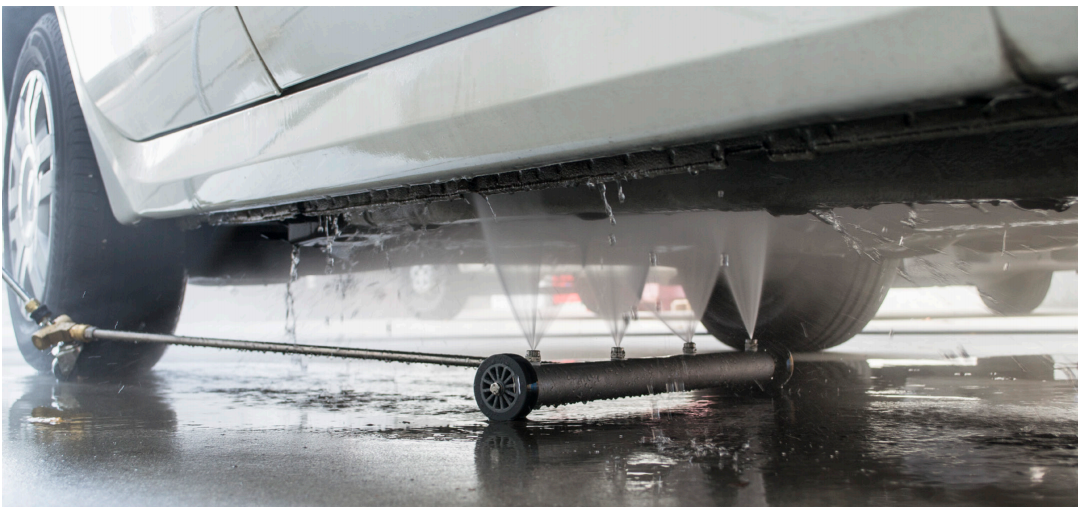 Hochdruck Waschmaschinenauto -Chassis -Waschmaschine Reinigung Fahrwerk Reiniger Wasser Besen 4 Düse Zweirad -Unterboden Lanze