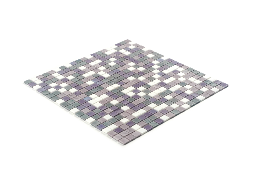 Glass mosaic for bathroom floor