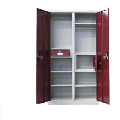 Red Swing Door Metal Wardrobe