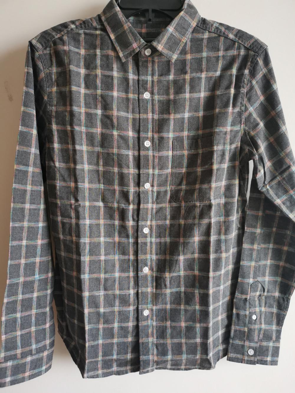 Men Casual Y/D Flannel Shirt