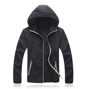 100% polyester lightweight waterproof jacket outdoor women with reflective zipper