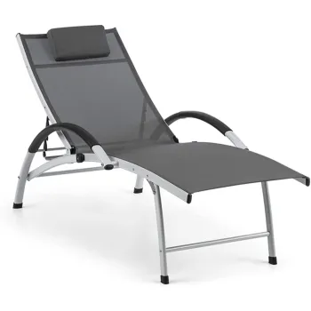 Modern Adjustable Aluminium Sun Lounger Beach Chair