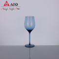 Élégant ensemble de verres à vin bleu décoratif