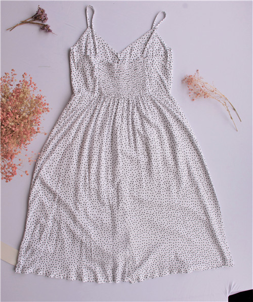 Women Dot Strapless Sundress