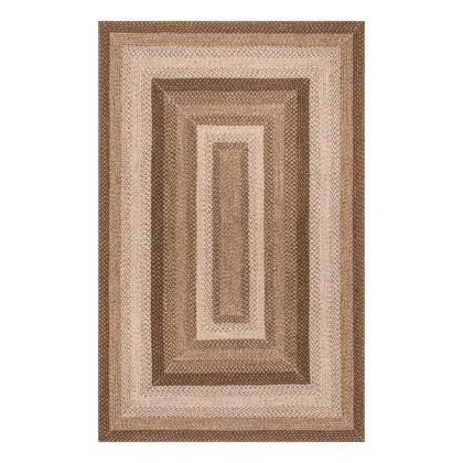 PP Outdoor Reversible Rug Plastic Straw Rug Patio