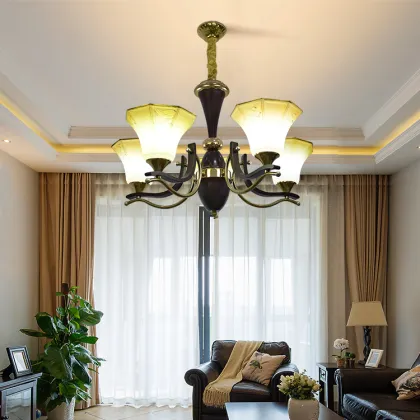 Modern Iron Industry Style Luxury Chandeliers for Living Room and Bedroom