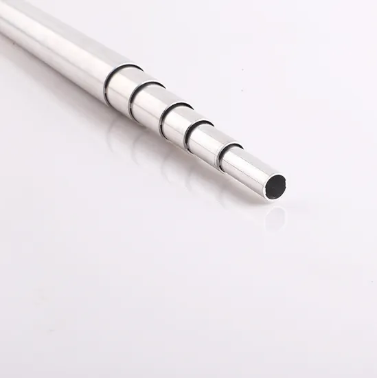 Durable Adjustable Aluminum Telescoping Poles Lightweight Portable Double-Ribbed
