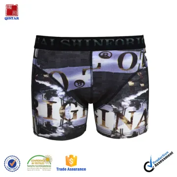 Wholesale Cotton Elastic Waist Men Boxer Short / All Over printed Men Boxer Short Underwear