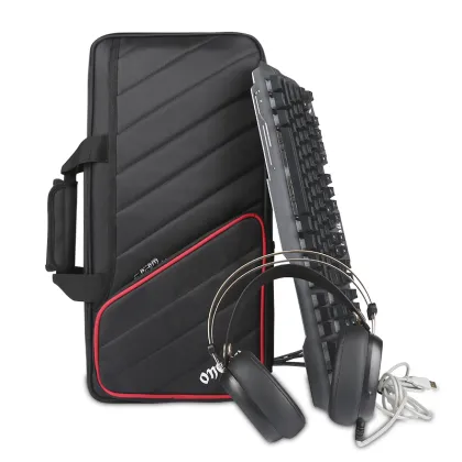 BUBM E-sports Sing Shoulder Backpack bag case for Professional PC Gamer & Computer Worker Keyboard Mouse Earphone Accessories