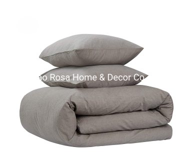 Prewashed Pure French Linen Grey Duvet Cover Sets