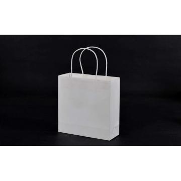 Kertas Kraft White Twisted Handle Bag Glue