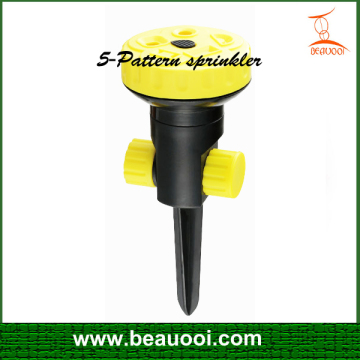 5-pattern water sprinklers & nozzles