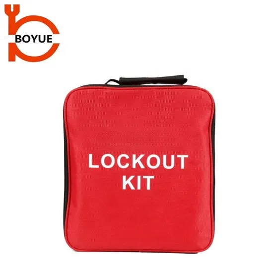 Boyue Industrial Loto Safety Red Personal Electrical Lockout Kit and Lock Bag for Electrical Lockout Applications