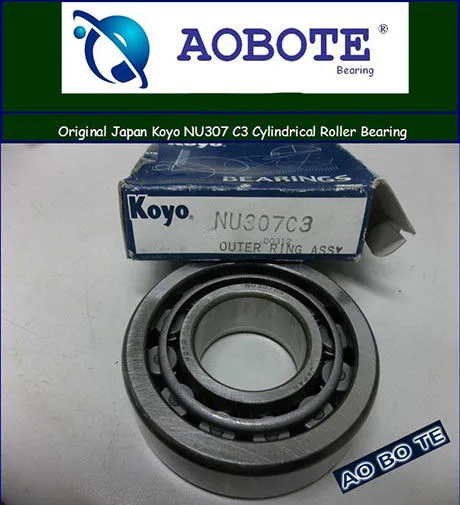 2rs Cylindrical Roller Bearings Koyo Nu307 C3 , P5 30*80*21mm And High-speed