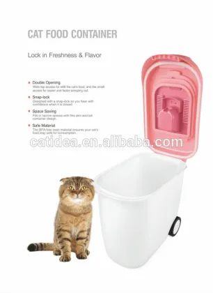 Cat food container, pet food box, pet food bin, pet products
