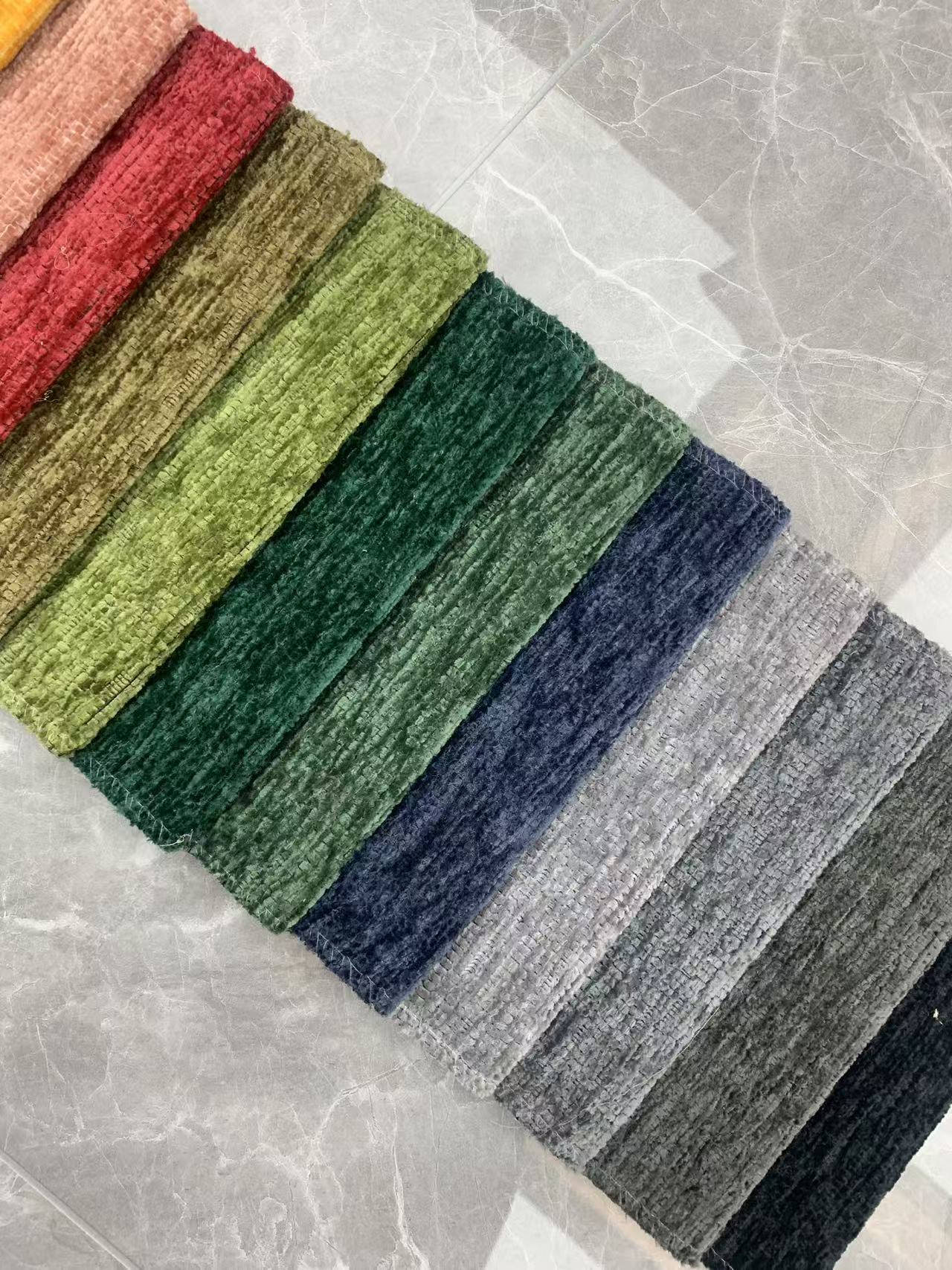 Textured Chenille Upholstery Fabric for Sofa and Furniture