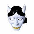 Máscara completa de resina branca japonesa Hannya Demon