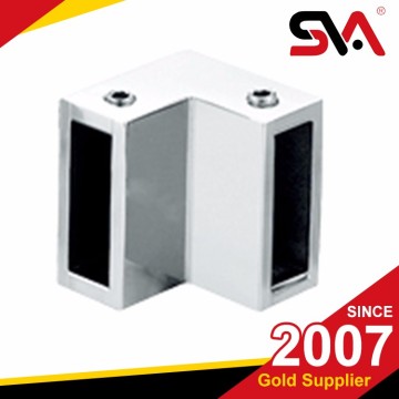 Modern frameless adjustable shower door hardware tube connector