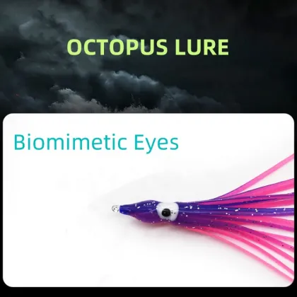 Wholesale Yozuri 3cm-9cm Soft Luminous Octopus Squid Skirt Lure for Trolling and Fishing