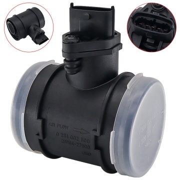 MAF Sensor for Hyundai Tucson, SantaFe and Kia Sportage: Part Numbers 28164-27900, 0281002600, 55187718, 24437502, 24439252