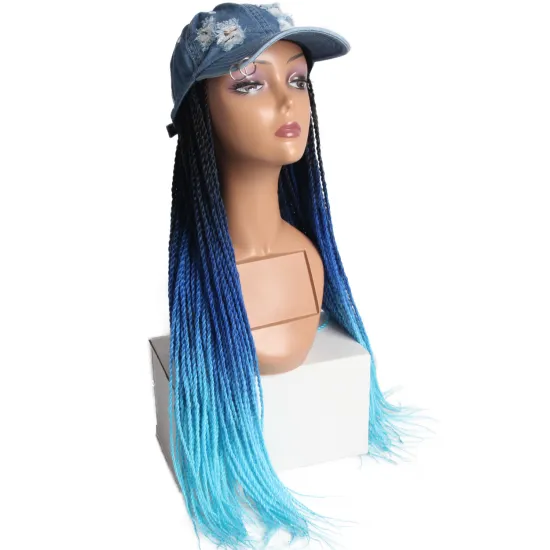 Hot sale price synthetic hair baseball cap wig,braided wigs,female fiber hair extension