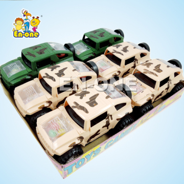 lighting and moving camouflage tank with candy