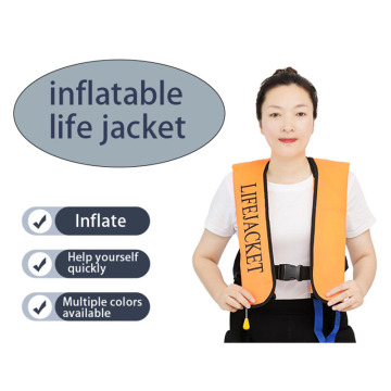 Hot-Selling Inflatable Life Jacket for Adults: Portable, Fishing-Friendly, Manual and Automatic Inflation