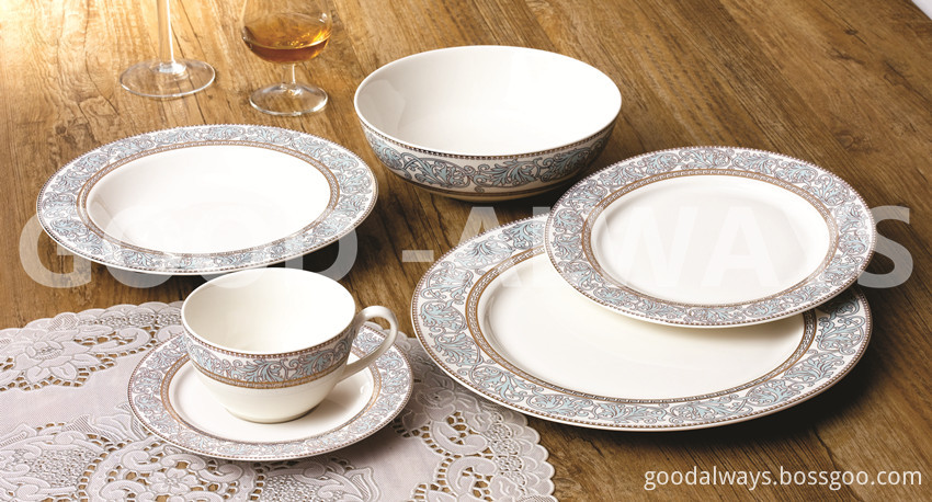Nbc 720 New Bone China Lace Design Golden Color