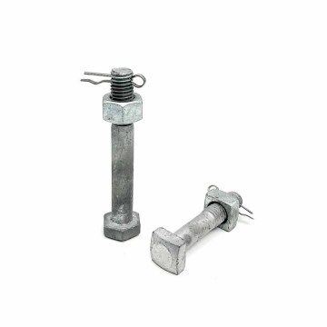 Hexagon Head Bolt dengan kacang dan pin cotter