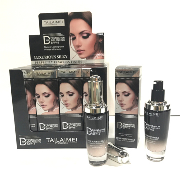 Luxurious Silk Liquid Foundation personalizada: 5 colores SPF 50 ml con cobertura completa y acabado impecable