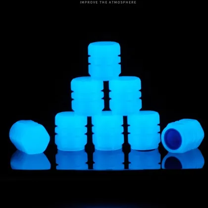 JDMotorsport88 100pcs Universal Noctilucent Waterproof Car Wheel Tire Caps