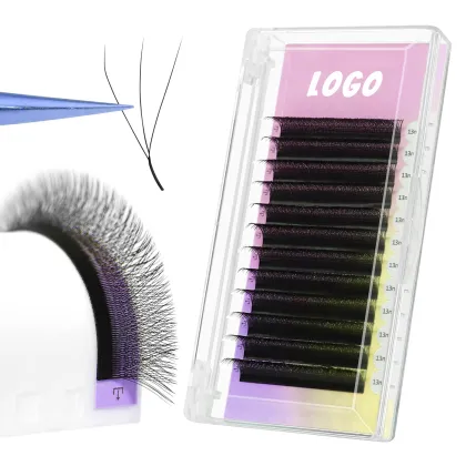 Yunhai Customized WW Shape 3D Effect Clover Lashes: Fluffy Individual Eyelash Extensions