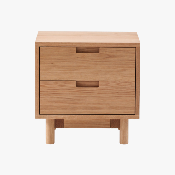 Wooden Furniture 2DRW Wood Nightstand Chest
