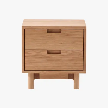 Wooden Furniture 2DRW Wood Nightstand Chest
