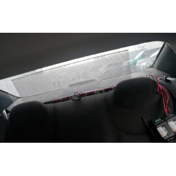 Прозрачный светодиодный дисплей для заднего стекла автомобиля такси