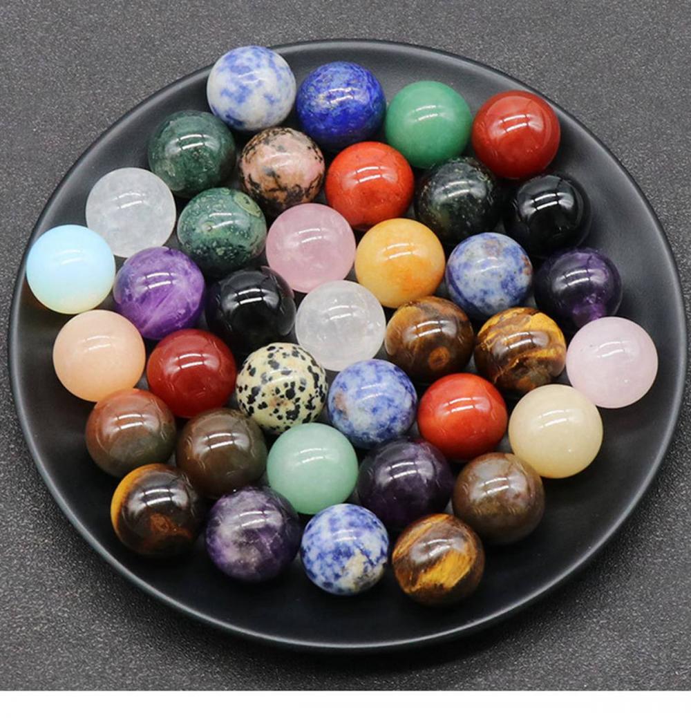 20 mm Bloodstone Chakra Gemstone Boules pour le soulagement du stress Méditation Équilibrant la décoration de la maison Balques Crystal sphères polies